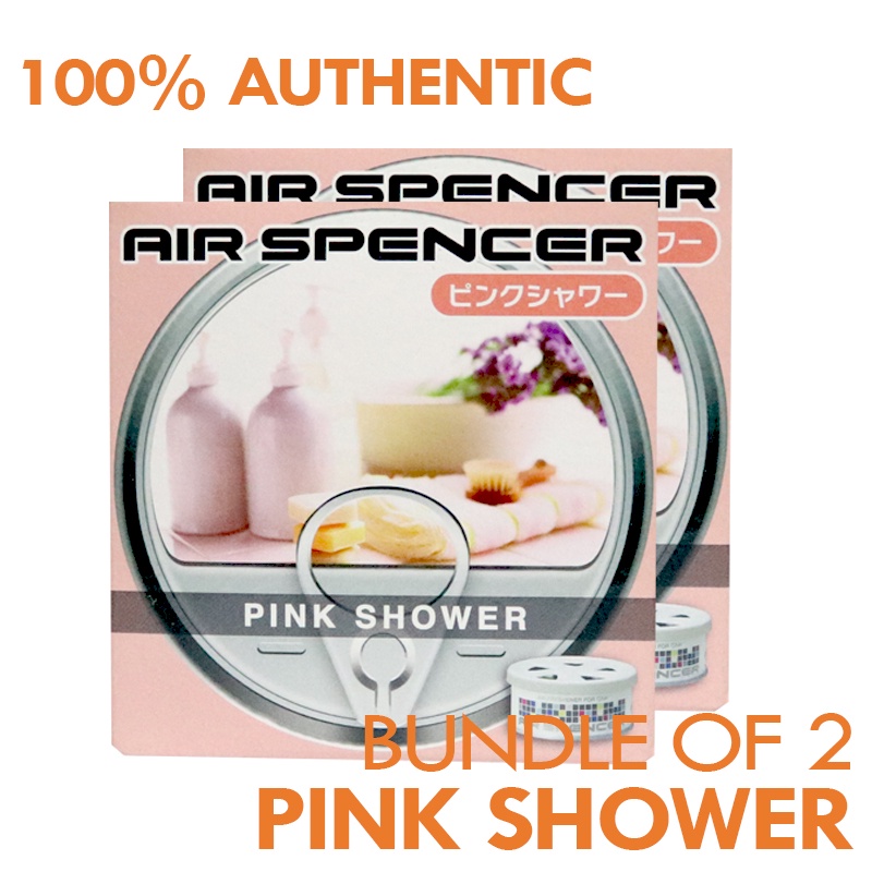 BUNDLE OF (2pcs) Eikosha Air Spencer Pink Shower Car Freshener 100