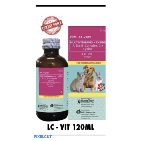 LC - VIT MULTIVITAMIN + LYSINE 120ML(DOG,CAT,RABBIT,HAMSTER) | Shopee ...