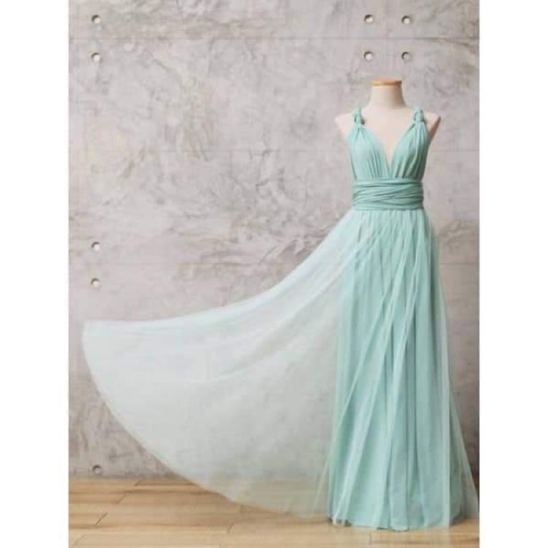 MINT GREEN INFINITY DRESS WITH TULLE Shopee Philippines