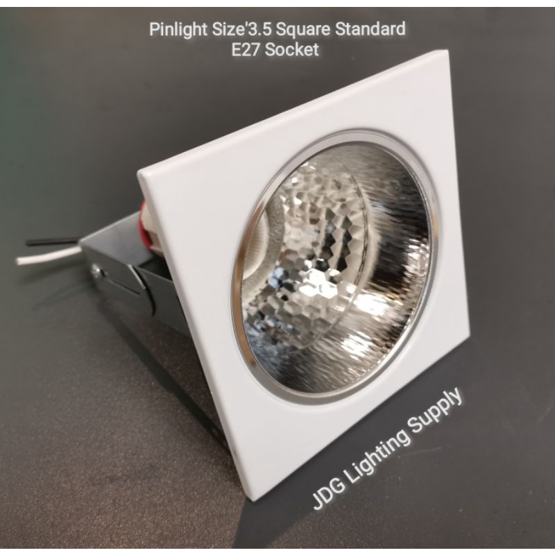 Pinlight Recess type E27 Size3.5, Size '4 Square White | Shopee Philippines