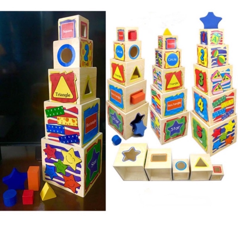 5 layer stacking blocks with shape sorter | Shopee Philippines