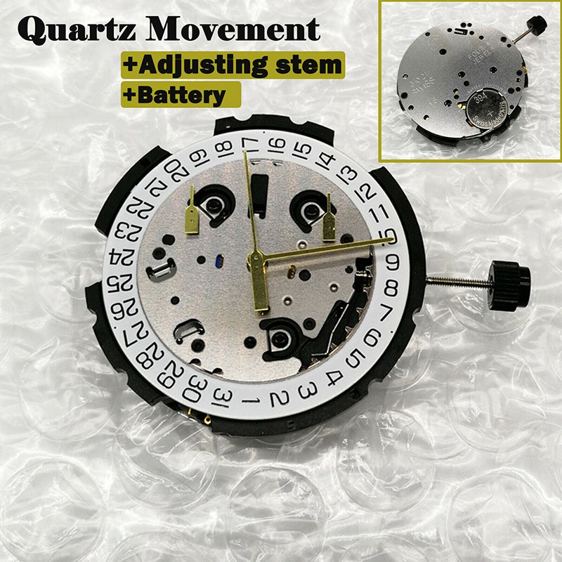 Swiss ETA G10.211 Quartz Watch Movement+Stem+Battery Date at 4’6 Pin ...