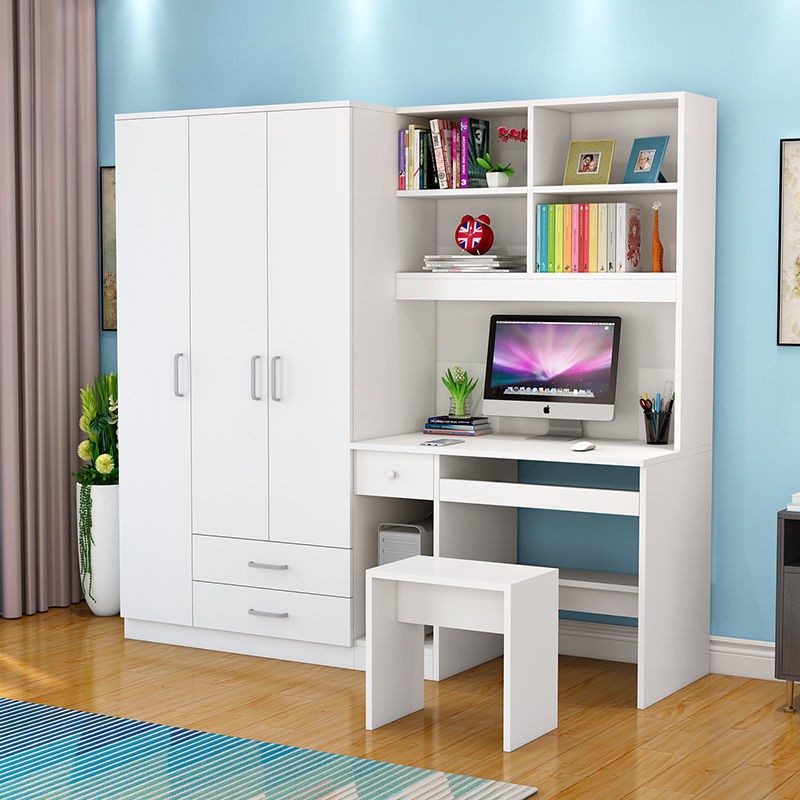 Cabinet and outlet desk combo