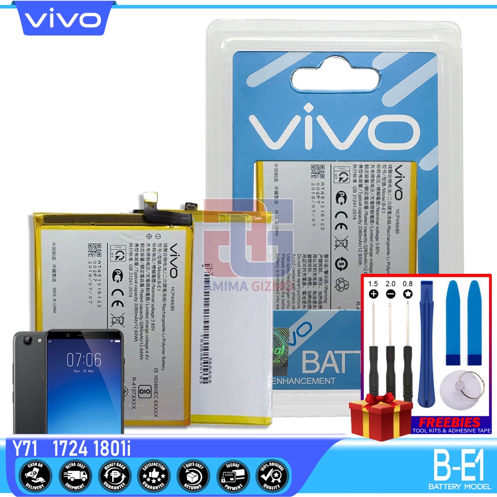 Battery For Vivo Y71 Model B-E1, Original Quality And Capacity. (1724 ...