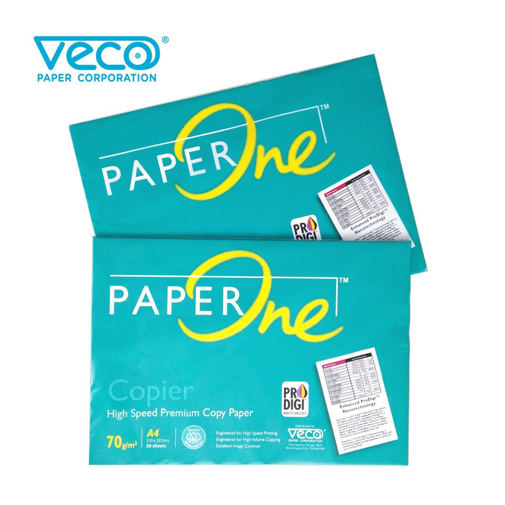 Veco PaperOne 70gsm 50 s set 2sets Shopee Philippines