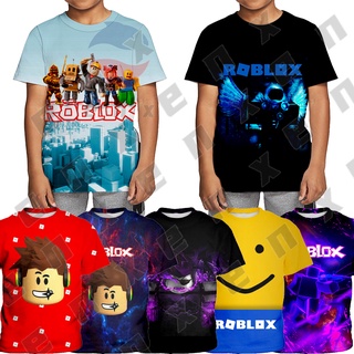 Roblox Boys Short Sleeve T-shirt Summer 3d Printed Tee Tops Kids