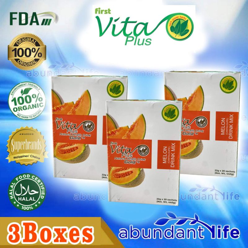 3 BOXES FIRST VITAPLUS MELON GOLD AUTHENTIC Shopee Philippines
