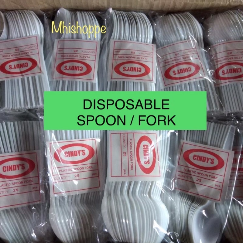 PLASTIC SPOON and FORK (25pcs.) Shopee Philippines