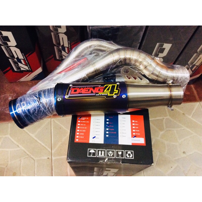 DAENG Sai4 DS4 OPEN GP type for raider150 carb type TITANIUM