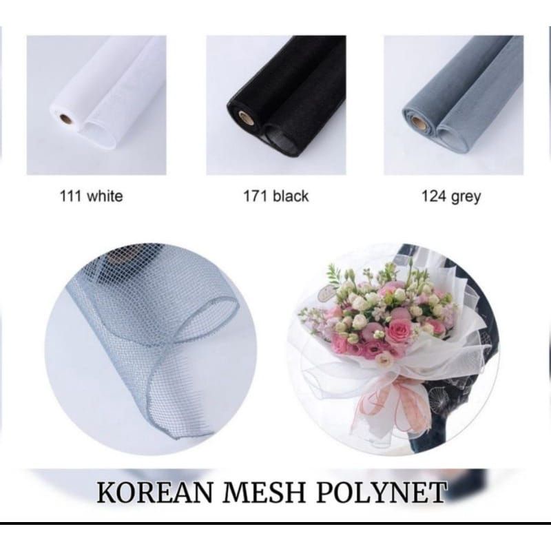 Korean mesh polinet/wrapping mesh Fabric For Bouquet | Shopee Philippines
