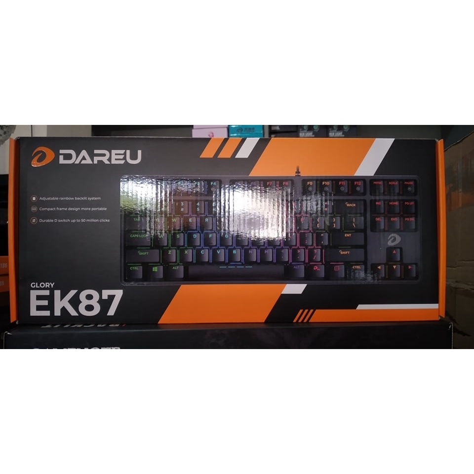 DAREU EK87 MECHANICAL KEYBOARD RGB TKL BLUE SWITCH | Shopee Philippines