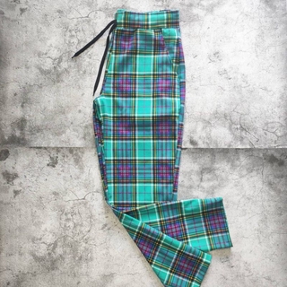 color pant✚PLAID PANTS FREESIZE