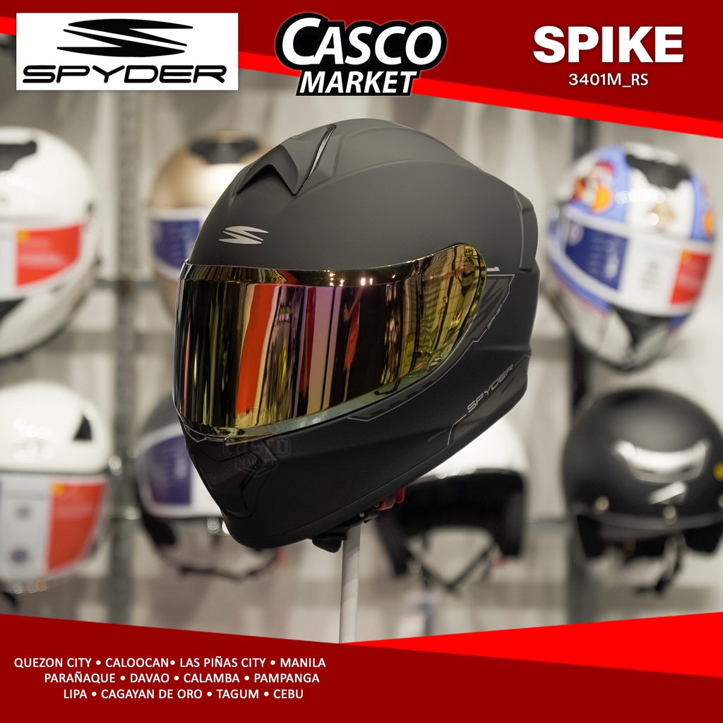 Spike Spyder Helmet Matte Red SPYDER SPIKE P 3401M SS MATTE BLACK
