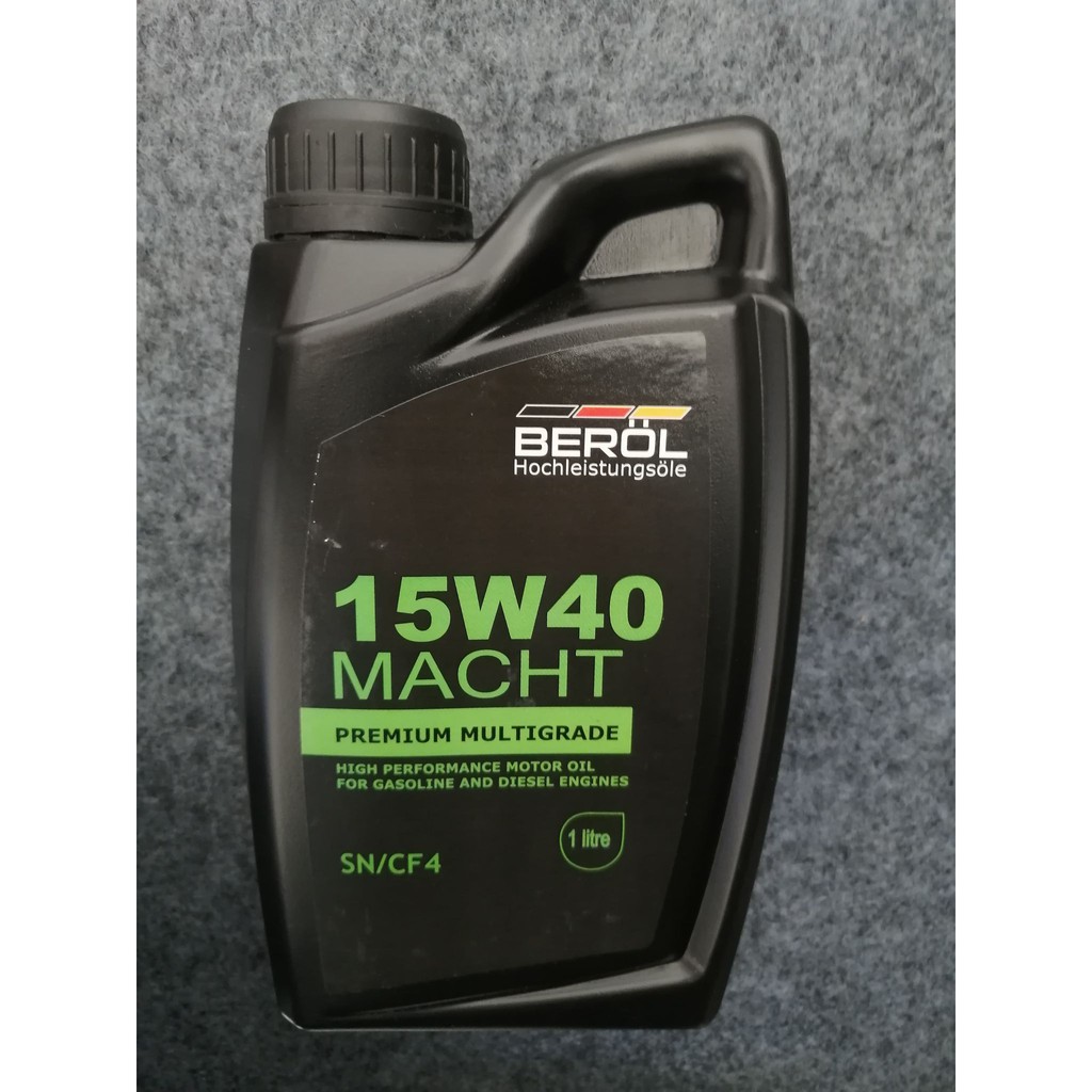 BEROL 15W 40 MACHT Premium Multigrade Engine oil (1L) | Shopee Philippines