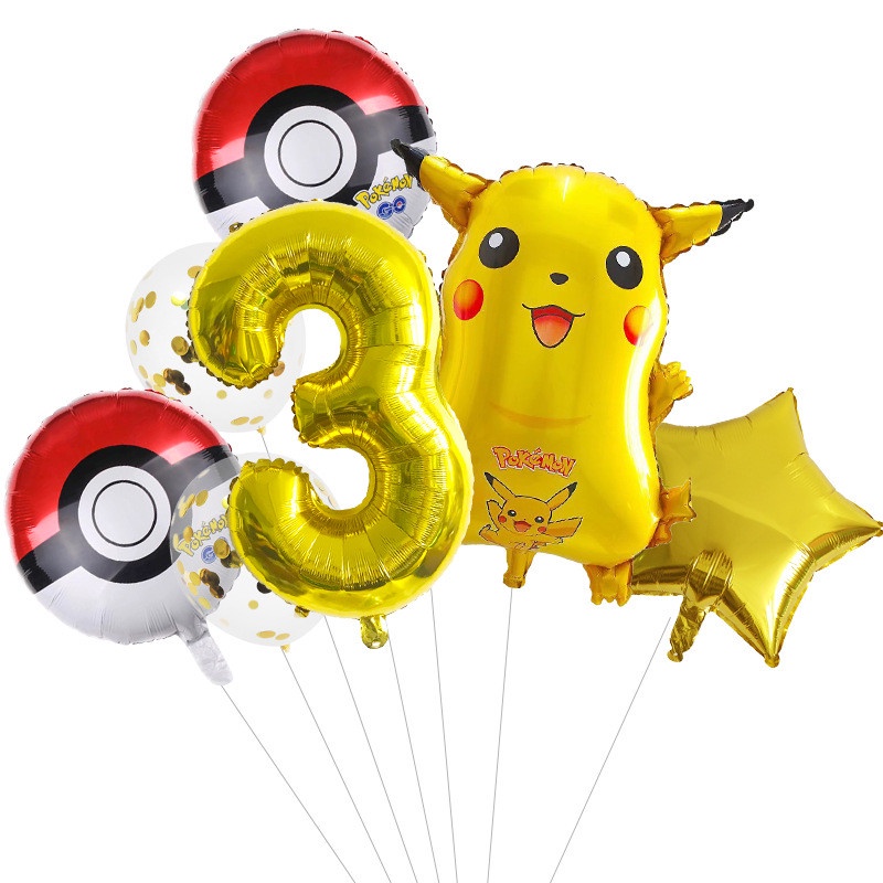 Pokemon Pikachu Balloon Balloons Party Decorations Squirtle Bulbasaur Birthday Party Pocket