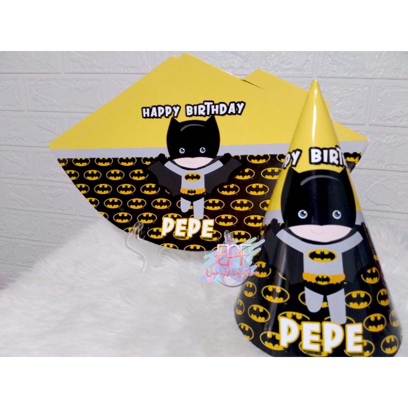 Batman Birthday Party Hat Kids Party Hat Shopee Philippines