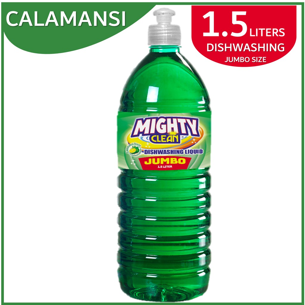 Mighty Clean Dishwashing Liquid Calamansi (dwl green) 1.5 LITERS