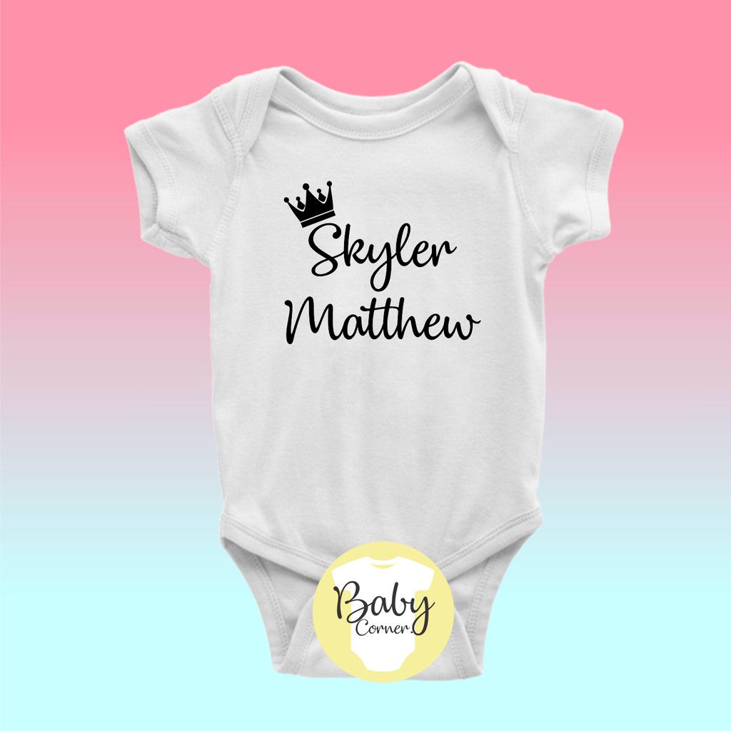 Name with crown personalized onesie Customize personalized