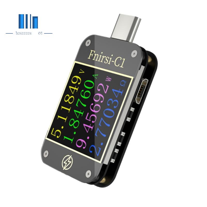 FNIRSI C1 Type-C PD Trigger USB-C Voltmeter Ammeter Fast Charging ...