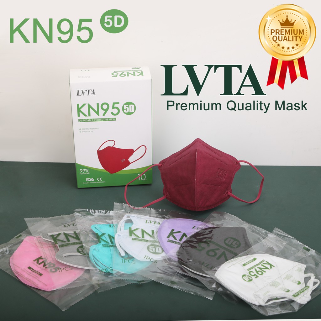 KN95 5D Disposable Face Mask LVTA Protective Face Mask Disposable