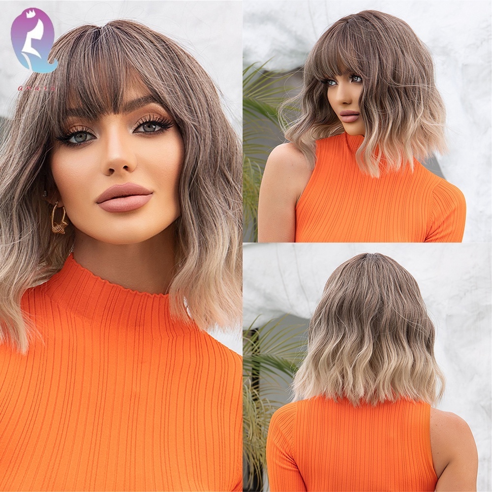 Women's Wigs Shoulder Length Short Curly Wigs European and American