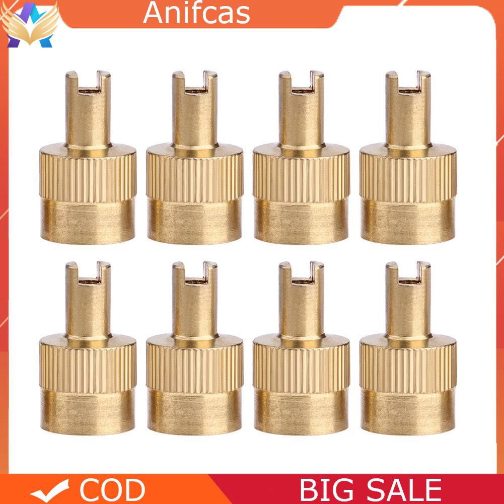 8pcs Slotted Head Valve Stem Caps with Core Remover Tool for Car ...