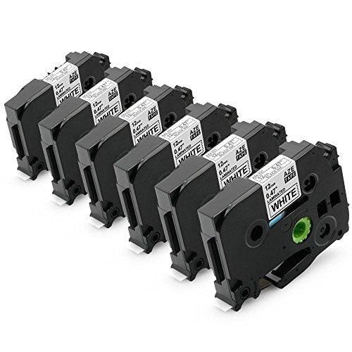 10x Compatibile TZe241 Nero Su Bianco (18mm X 8m) Cassetta Nastro Laminato Per Brother P-Touch Etichettatrici - Foto 4