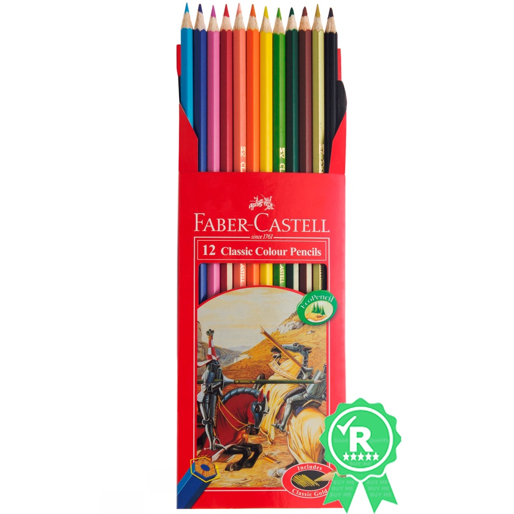 Faber Castell Classic Colour Pencil Long 12 colors/ 24 colors/ 36