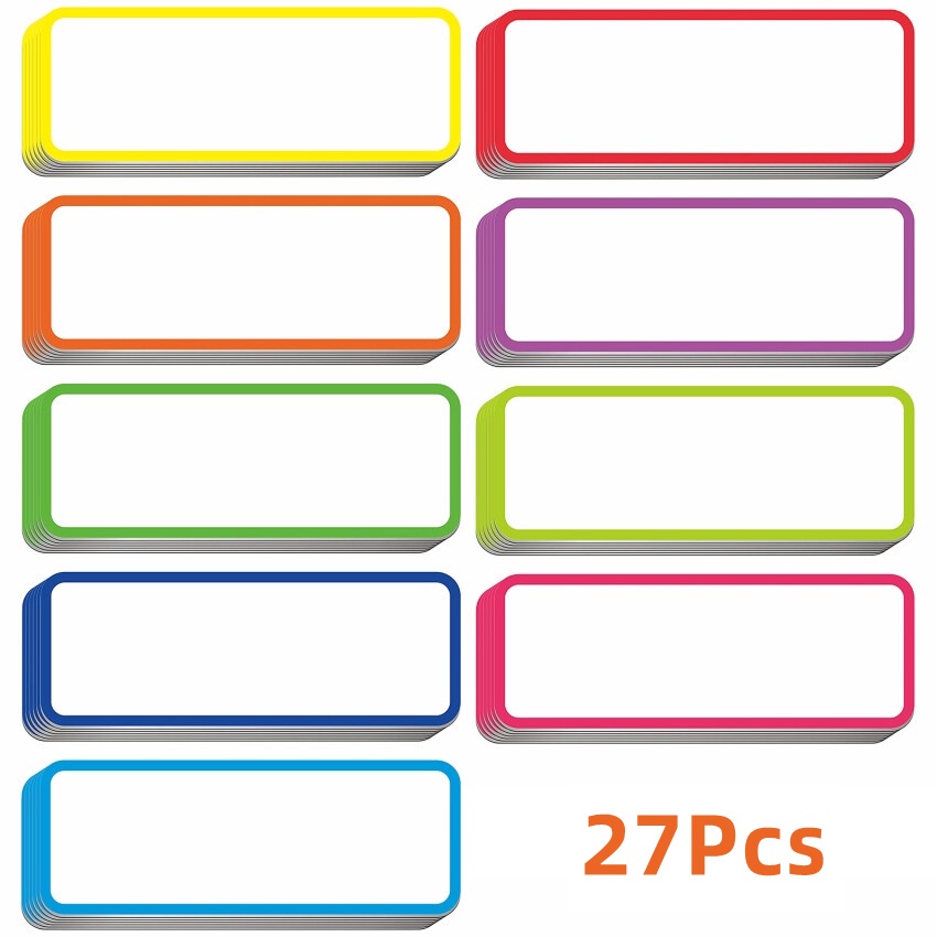 27Pcs Dry Erase Labels 3.15*1.18inch Whiteboard Name Tags