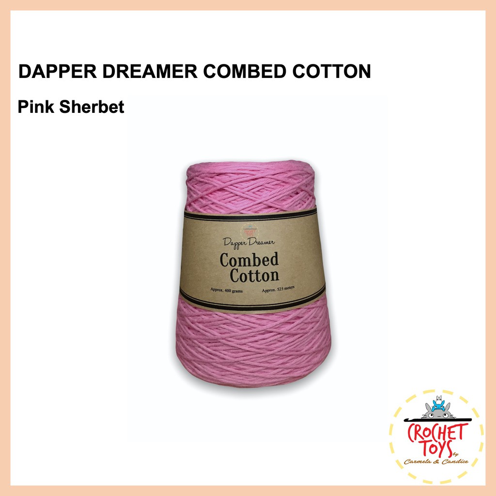 Pink Sherbet 10ply Dapper Dreamer Combed Cotton For Crochet or Knitting ...