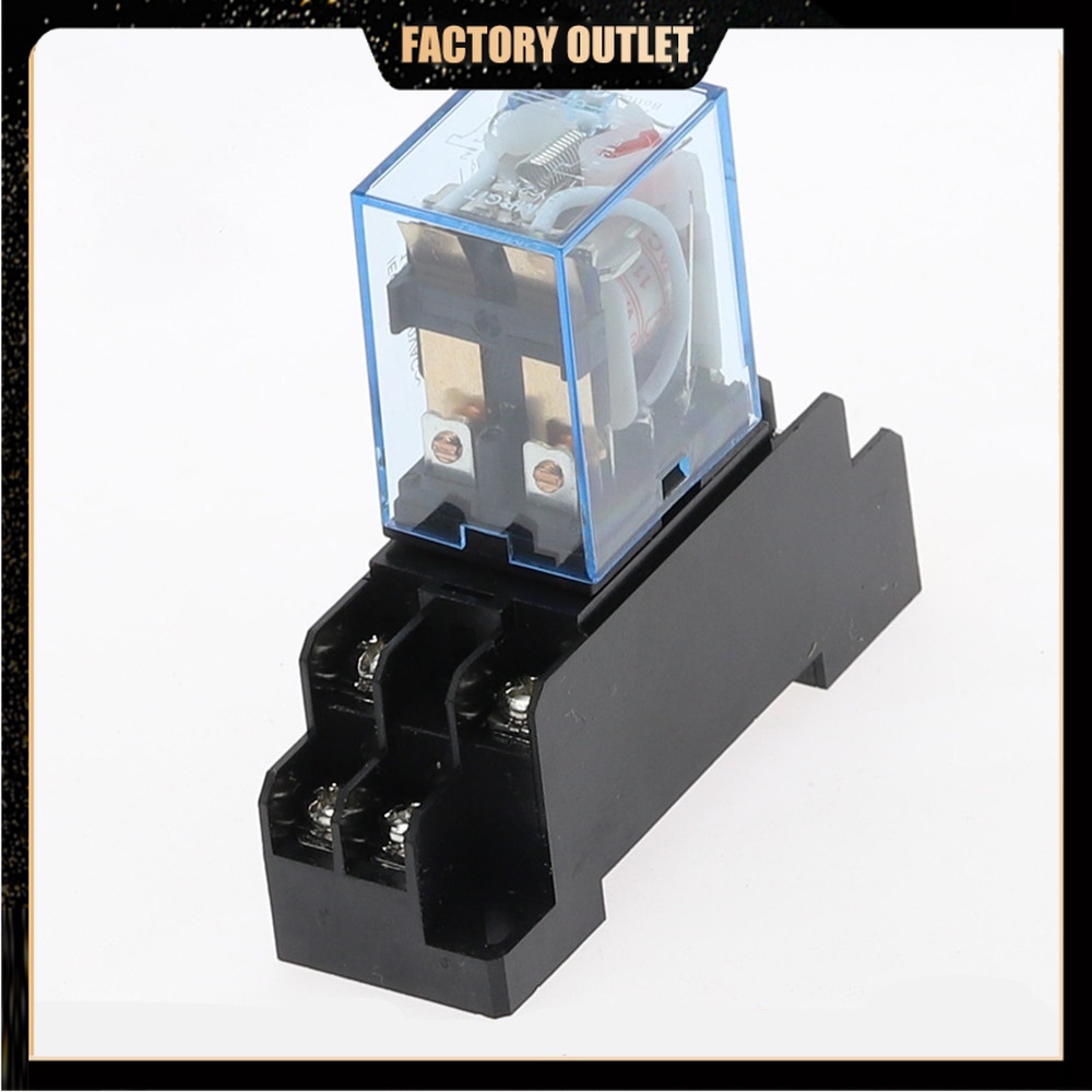 Relais De Puissance De Bobine D'ac 220V DC 12V 24V 10A LY2NJ Mini Relais Electromagnetique Electronique Omron Module Dpdt Indication De Lampe A Led De 8 Broches