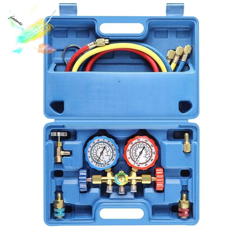AC Gauges, 3 Way AC Diagnostic Manifold Gauge Set for R134A R12 R22