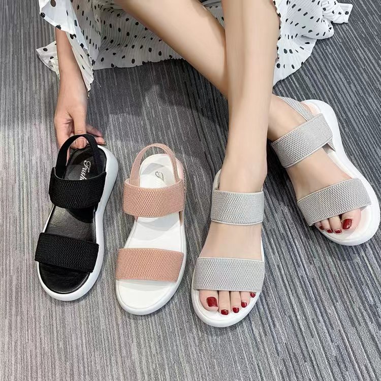 New Simple footwear Strap Wedge Fashion Sandals for women | Shopee ...