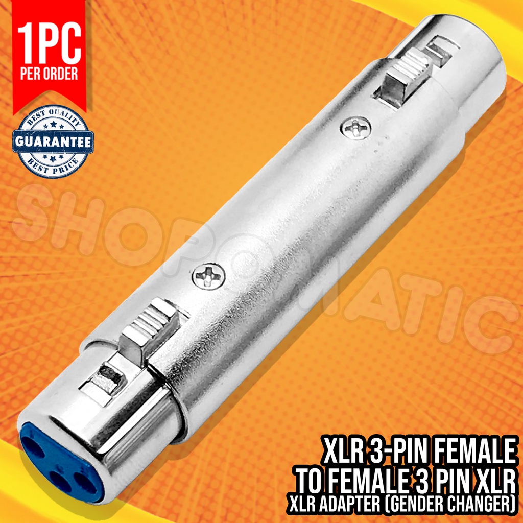 🟧Female 3Pin XLR to Female 3Pin XLR Adapter (Gender Changer)🟧