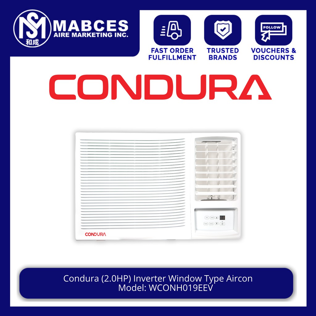 Condura 2.0HP Inverter Window Type Aircon WCONH019EEV | Shopee Philippines