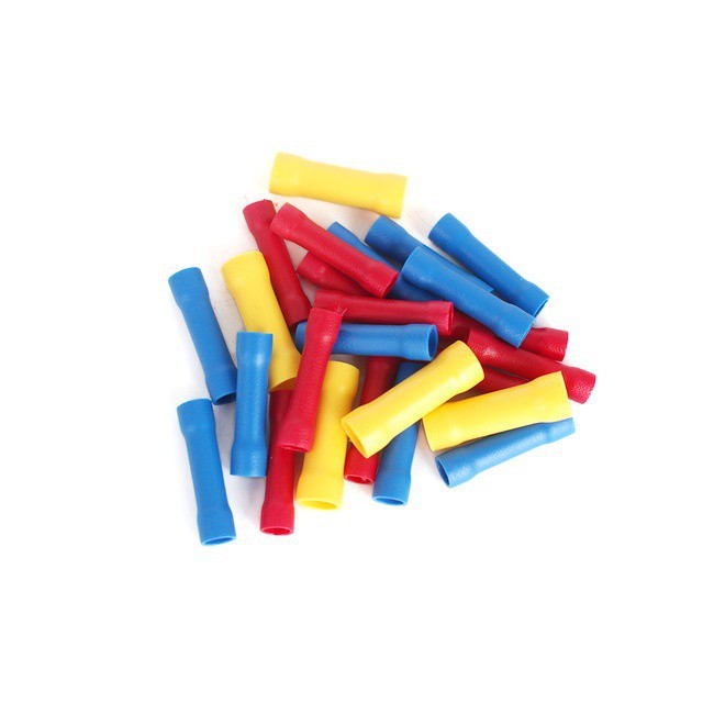 50PCS BV1.25 BV2 BV5.5 Insulated Straight Wire Butt Connector ...