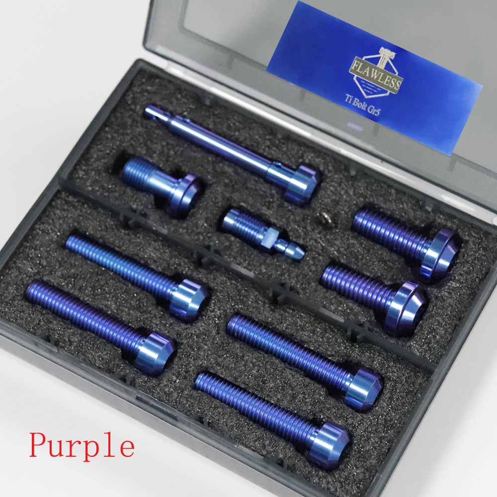 FlawlessTi Brembo Caliper Gr5 Titanium Bolts 2 4 Pot Cnc Caliper Bolts