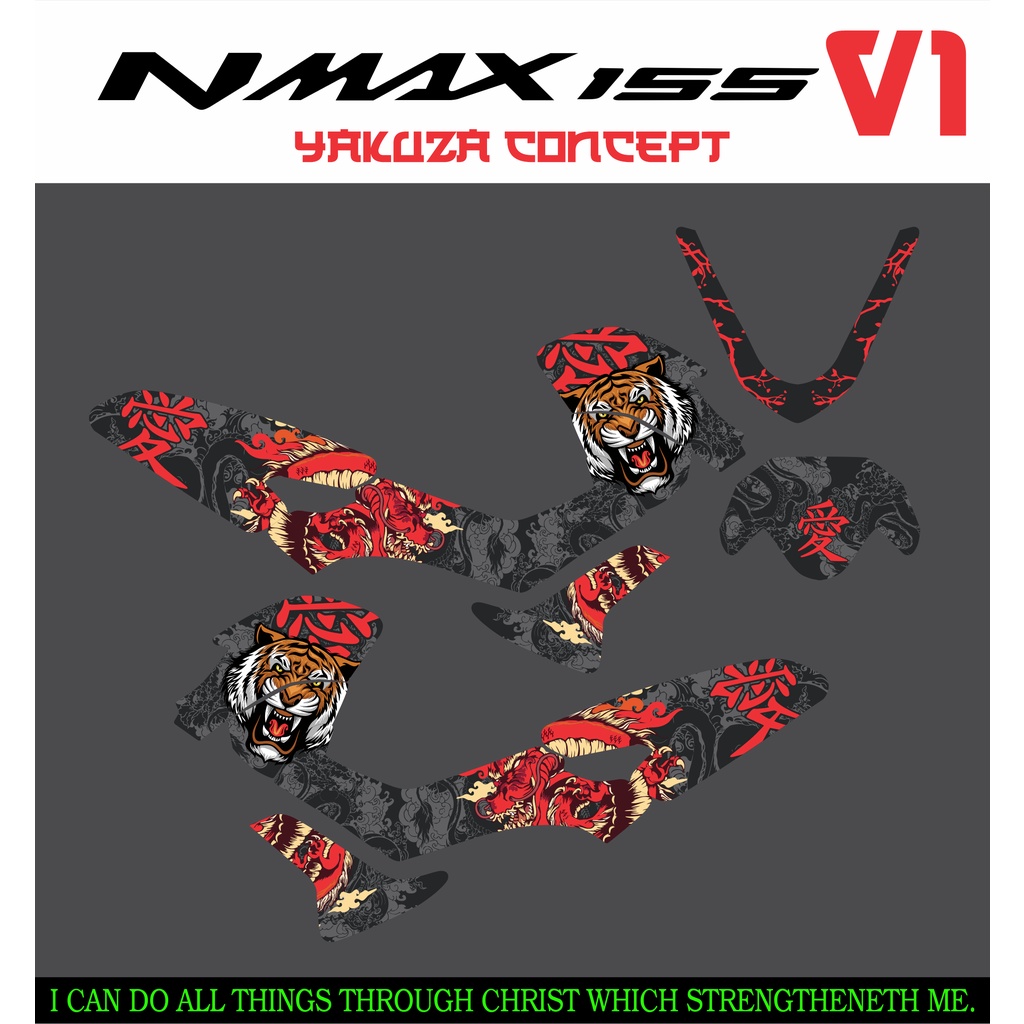 NMAX V1 FULL DECALS YAKUZA CONCEPT | Shopee Philippines