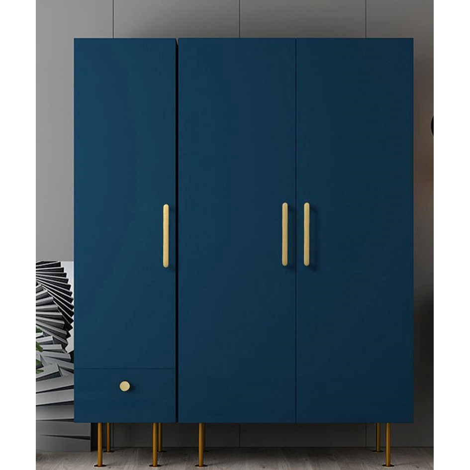 Modern Style Solid Brass Cabinet Handles INS Gold Kitchen Cupboard ...
