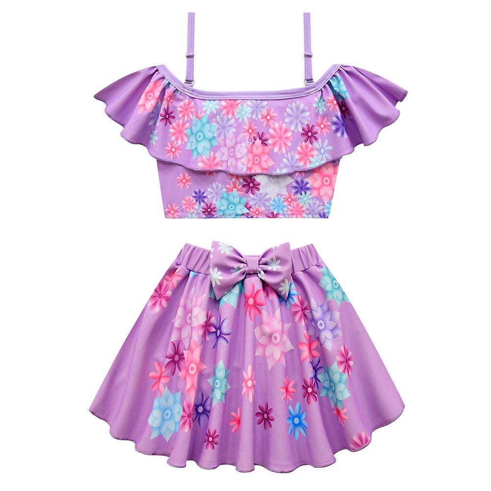 Aomig Robe Isabela, Costume Pour Enfant Fille Avec Accessoires Coll Et Bracelet Madrigal Robe Cosplay Costume Robe Balle Amz B