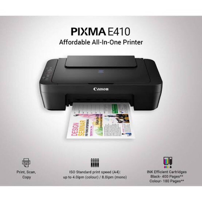 Canon Pixma E410 Compact All-In-One for Low-Cost Pri…