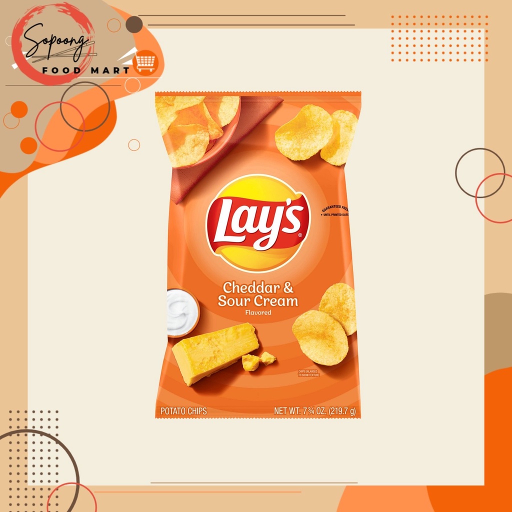 LAYS CHEDDAR AND SOUR CREAM FLAVOR POTATO CHIPS 184G Shopee Philippines