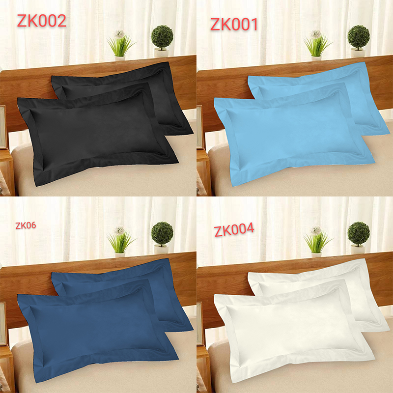 Solid color Pillowcase(2pcs/set) Bantal Cadar Bedsheet Pillow Case ...