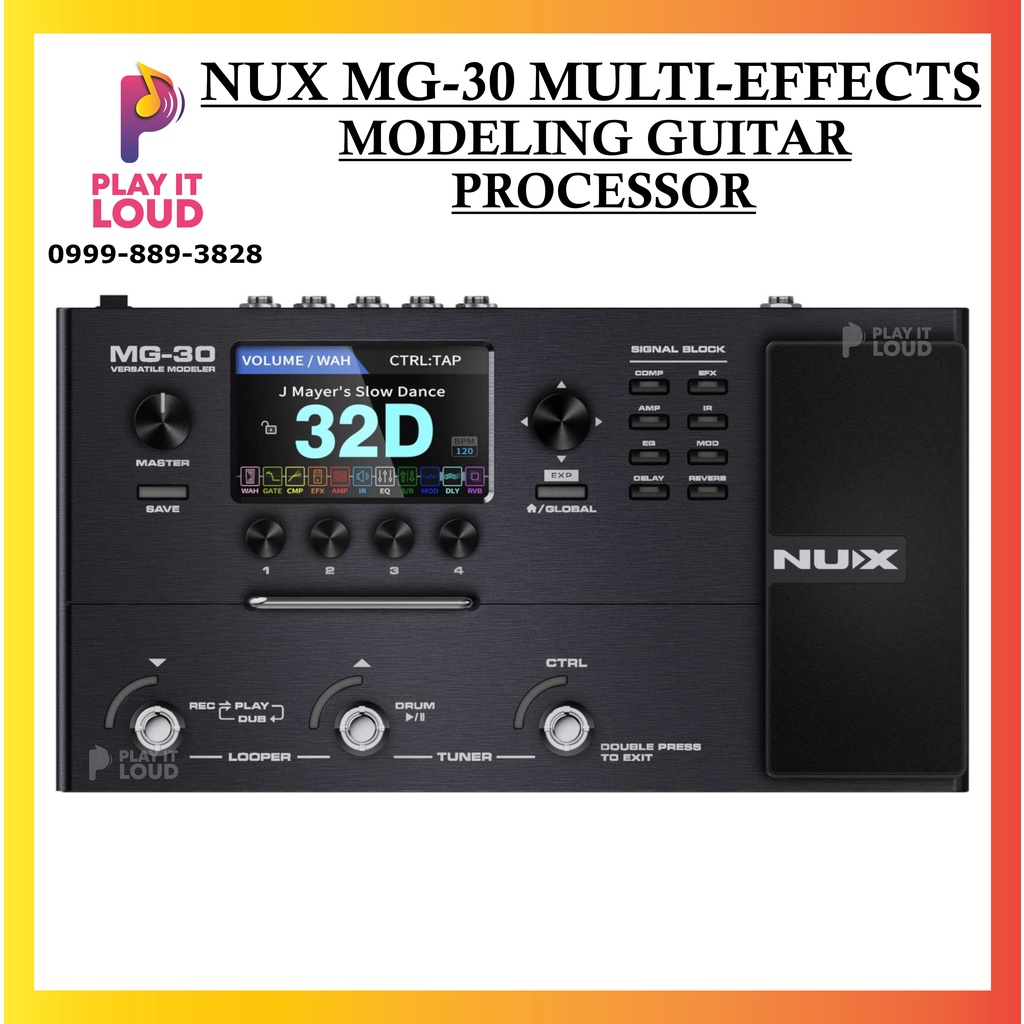 Original NUX MG-30 Multi-Effects Modeling Guitar / Bass / Acoustic