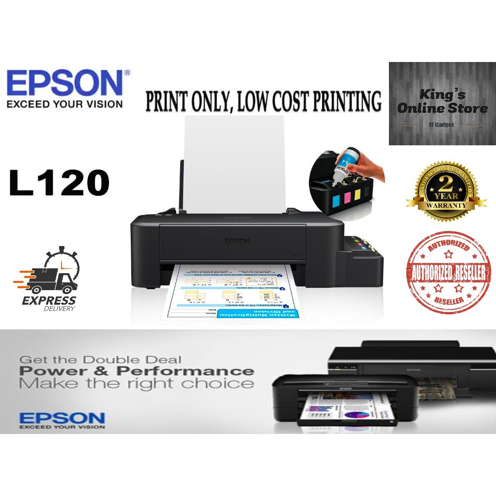 Epson L120 Inkjet Ecotank Printer With High Volume Printing Usage Shopee Philippines 8780