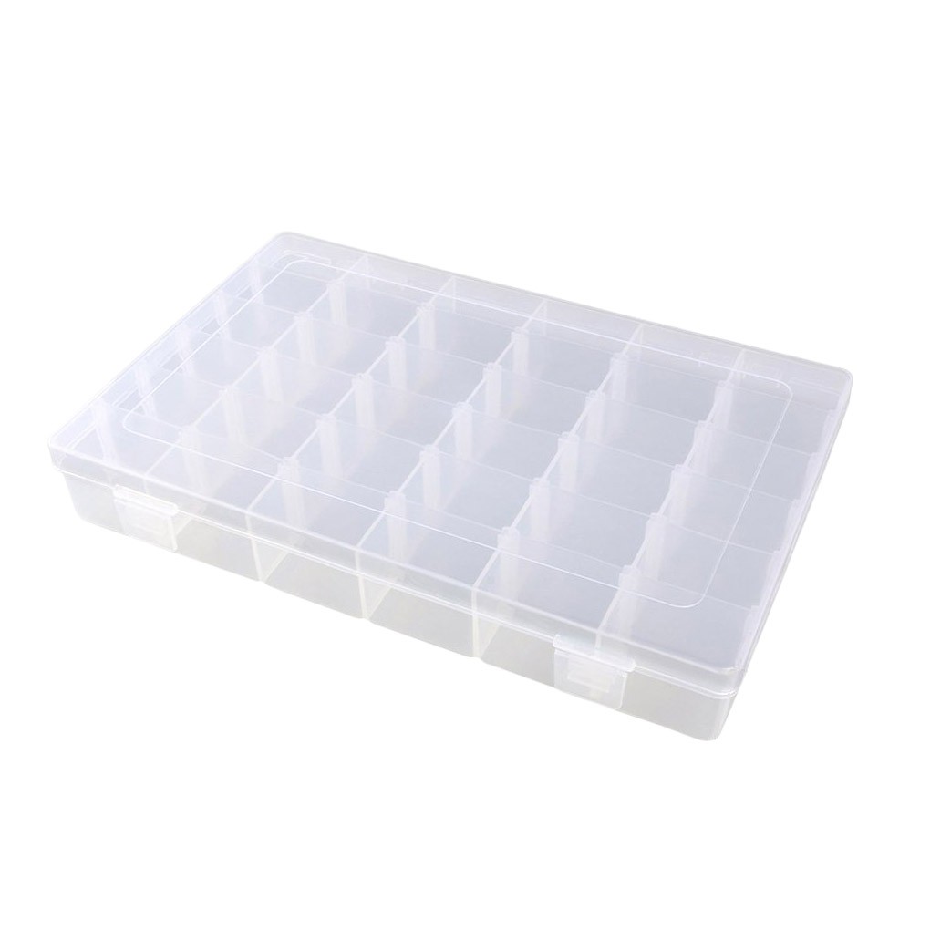 36 Grids Adjustable Earrings Box Plastic Jewelry Bead Holder Fishing Hook  Organizer Transparent Storage Container