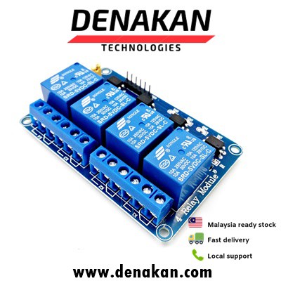 4 Channel Ways Opto Isolator 10A 5V Relay Module for Arduino IoT ...