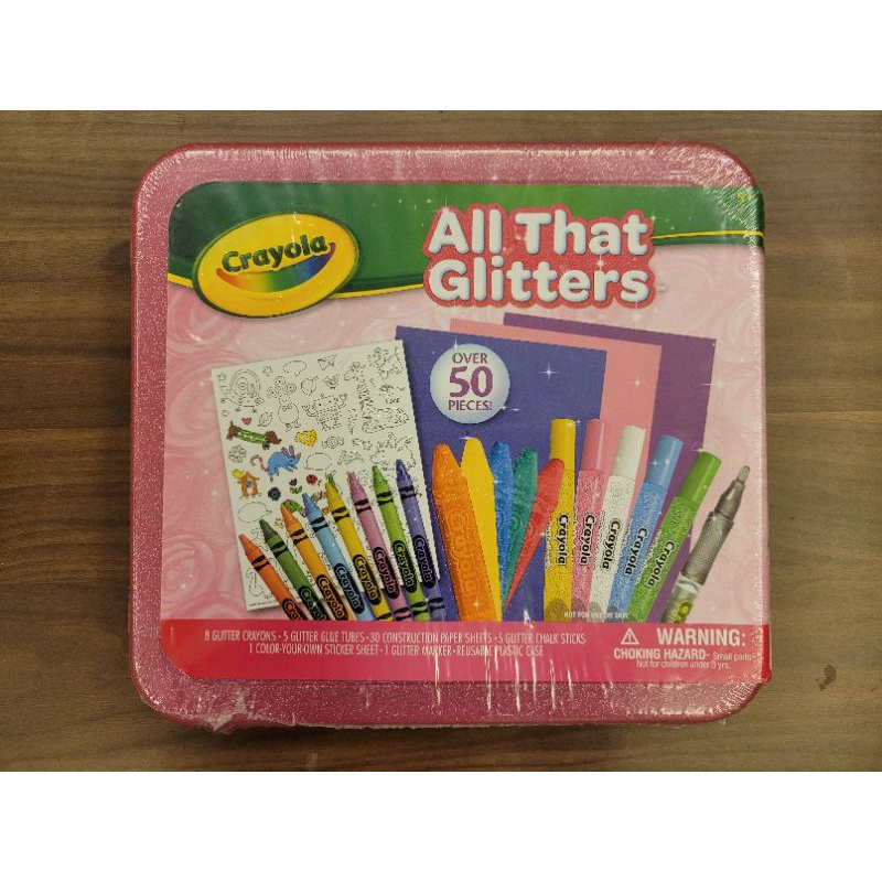 NEW Crayola All That Glitters 50 Piece Art Case With Marker, Crayons &  Stickers