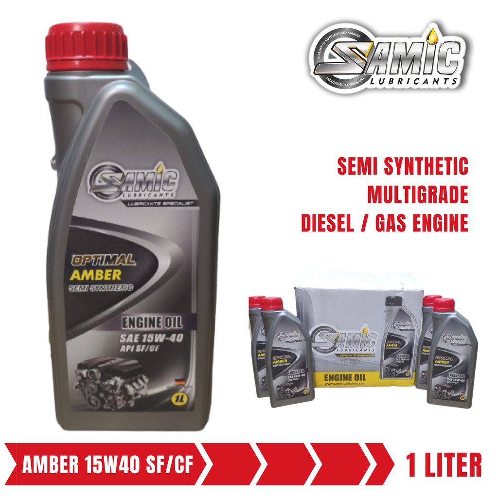 SAMIC Optimal Amber 15W40 SF/CF Semi Synthetic Motor Oil | Shopee ...
