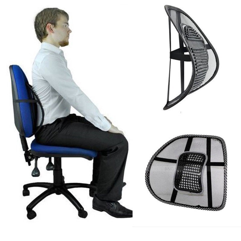 Mesh Lumbar Back Support Posture Corrector Office Chair Car Seat Home  Comfort